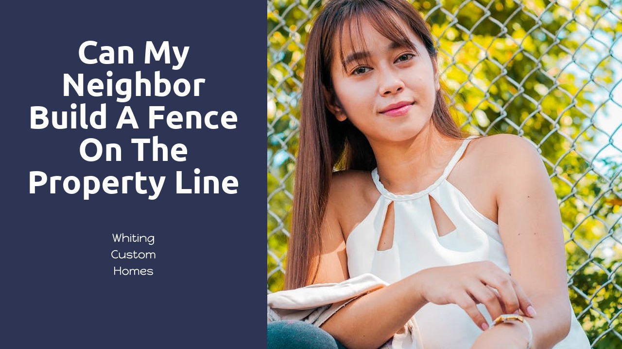 Can my neighbor build a fence on the property line Ontario?